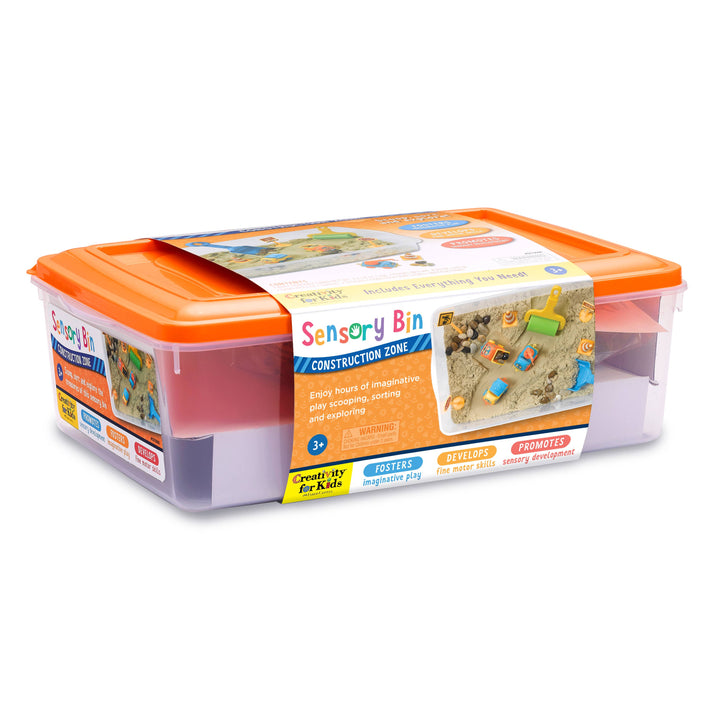 Sensory Bin Construction Zone Activity Bin for Kids