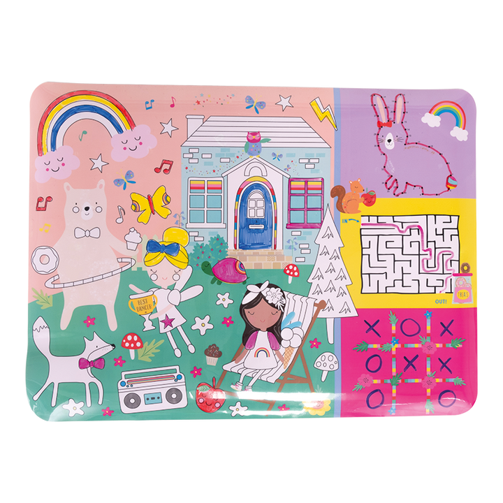 Rainbow Fairy Colouring Fun and Games Mat