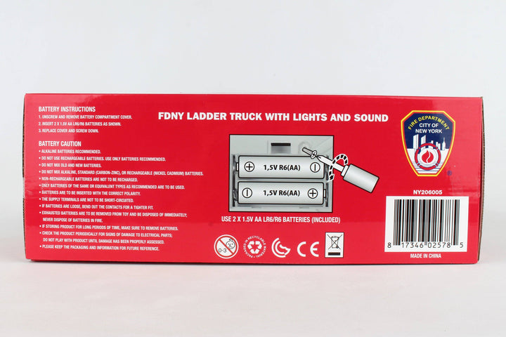 FDNY Fire Ladder Truck with Lights & Sound by Daron