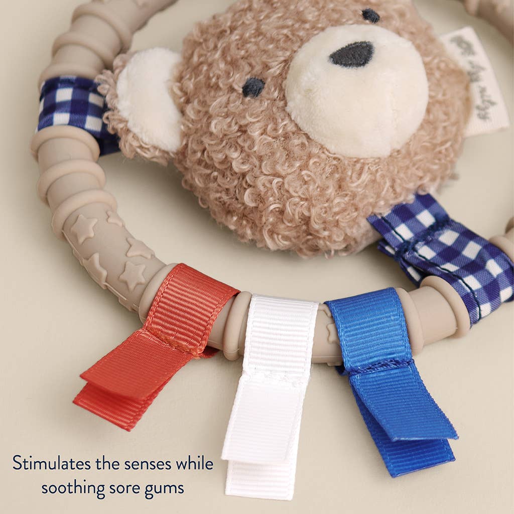 *NEW* Itzy Ring Pal™ - Teething Ring with Plush Character: Pink Kitty
