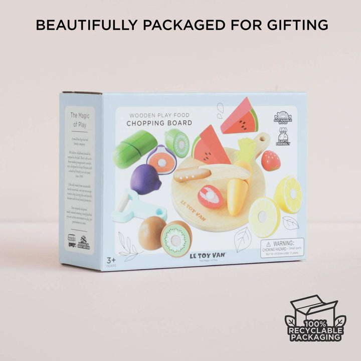 Wooden Chopping Board &amp; Sliceable Play Food