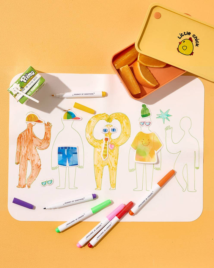 Wipeable Silicone Coloring Mat - Friends