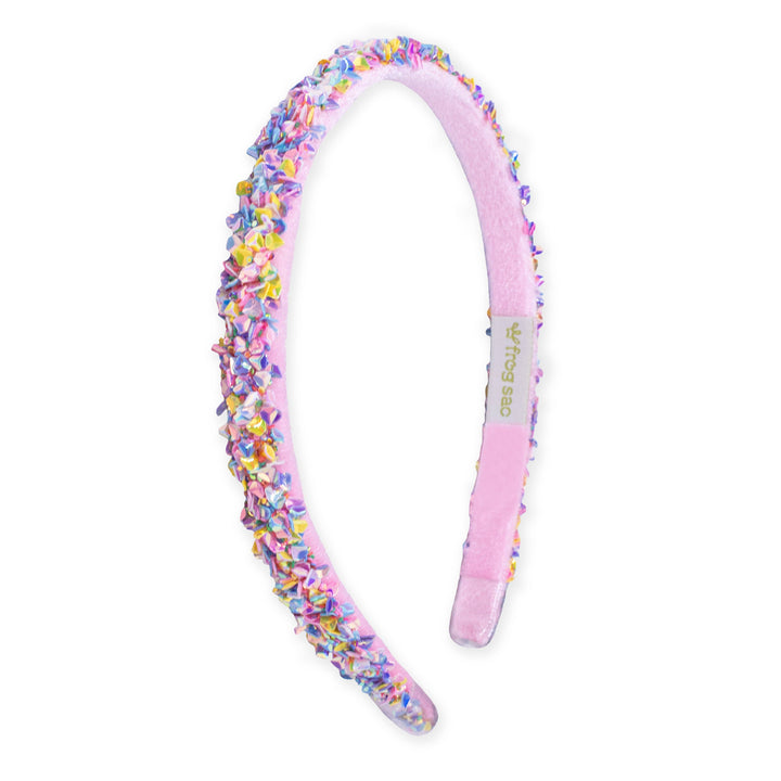 Thin Sequin Headband-Rainbow