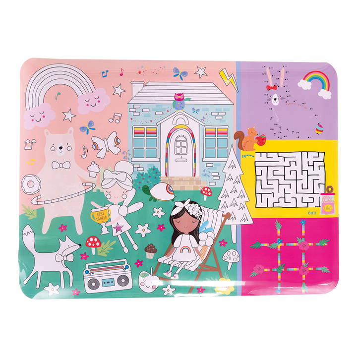 Rainbow Fairy Colouring Fun and Games Mat