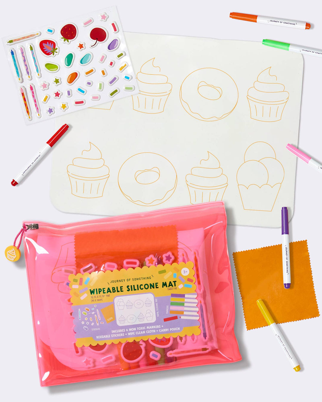 Wipeable Silicone Coloring Mat - Sweet As