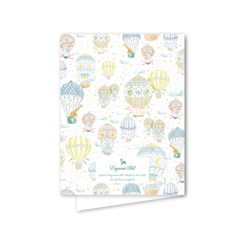 Balloon Festival Baby Card: Single Card