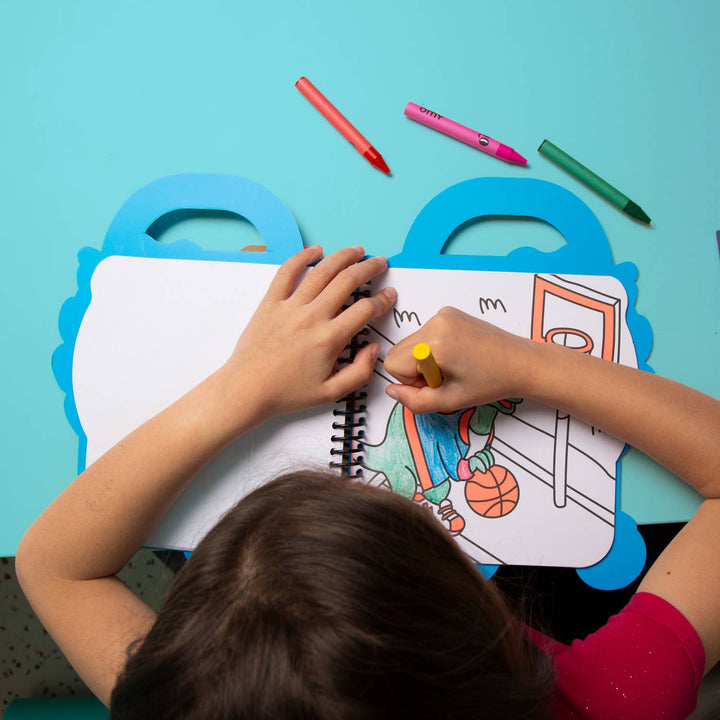 DINO SUPER COLORING & STICKER BOOK