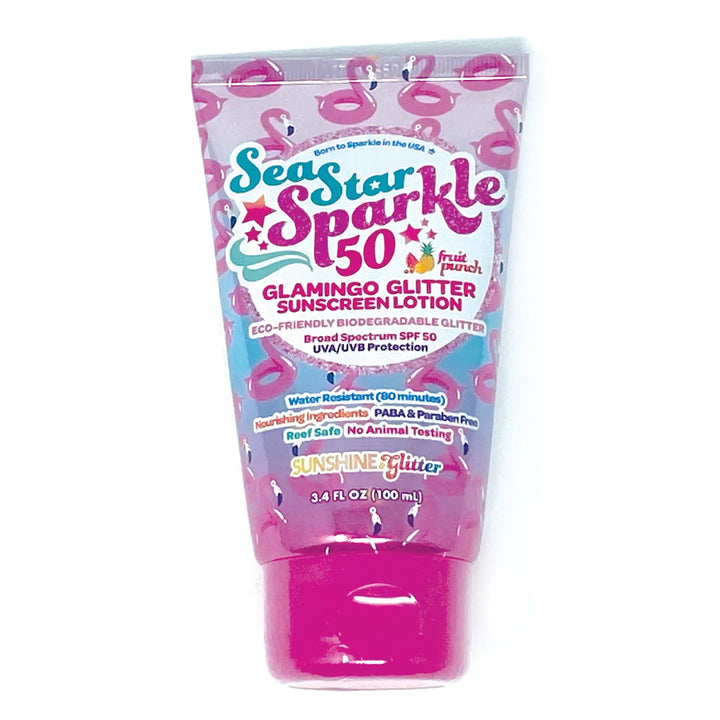 Sea Star Sparkle Pink Glamingo Spf 50 Glitter Sunscreen