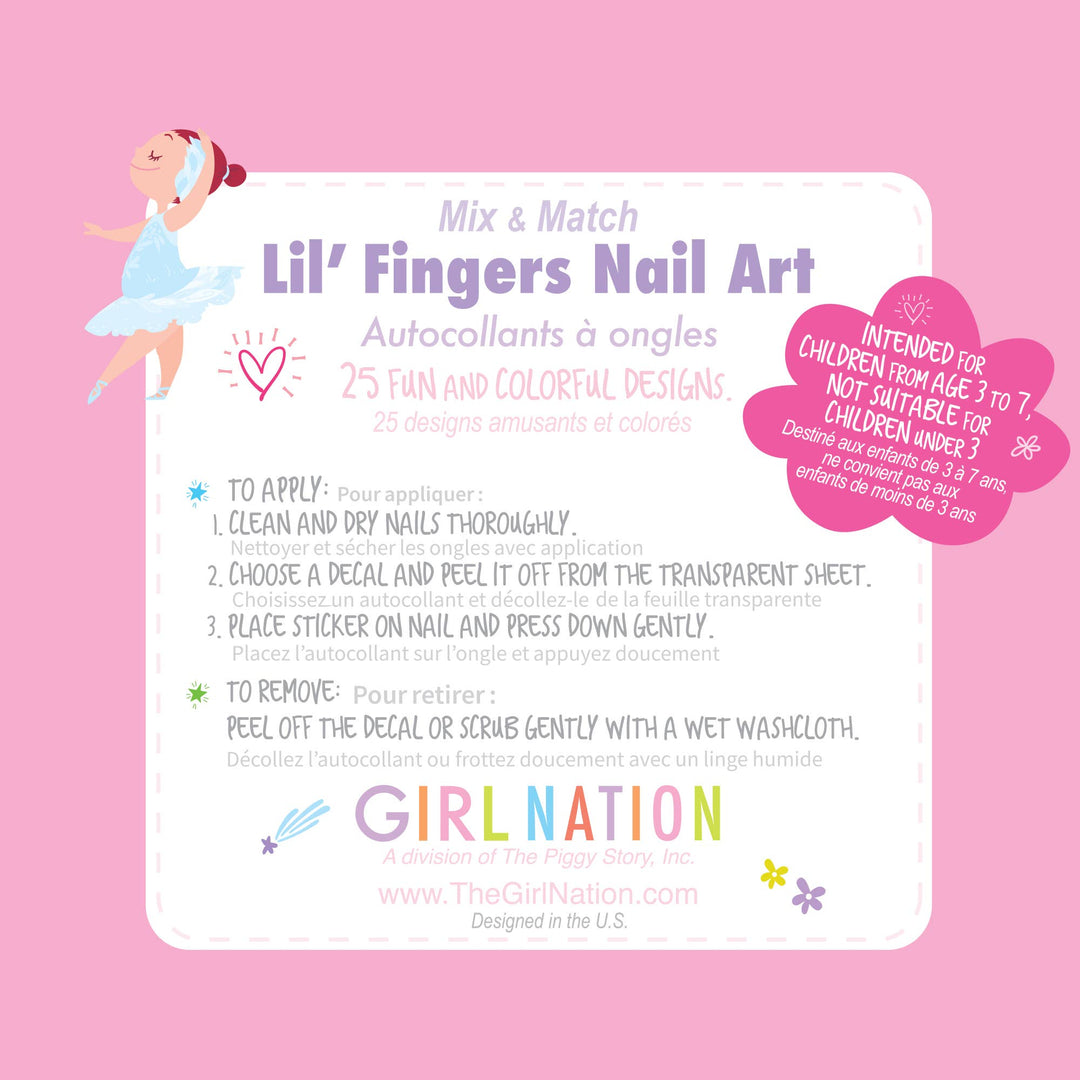Ballet Bracelet and Nail Sticker Girly Gift Pack