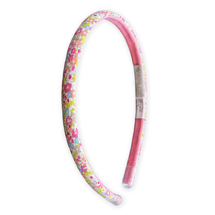 Thin Floral Headband - Peach