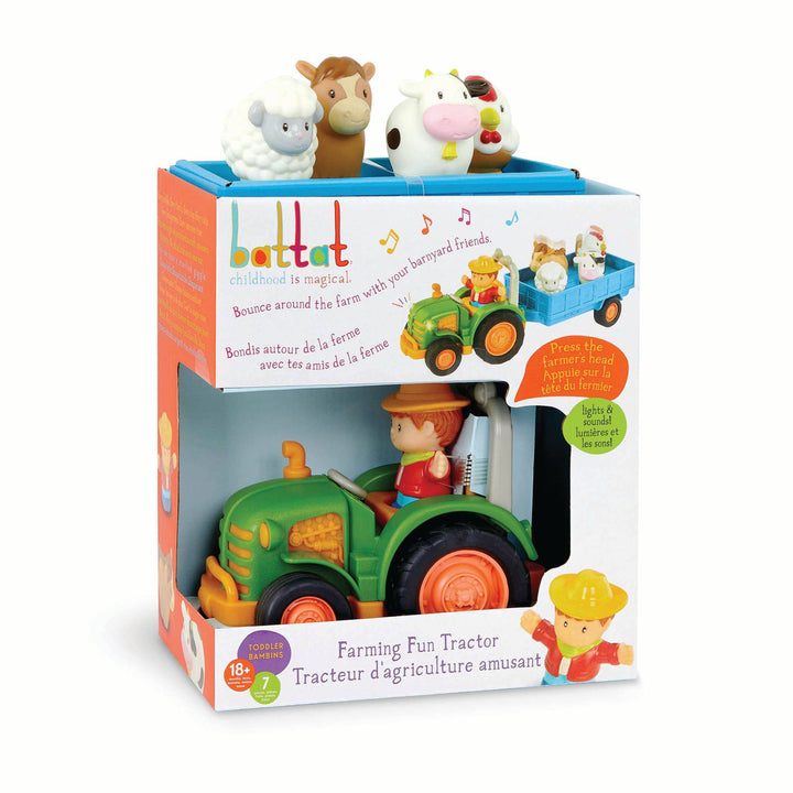 Lights and Sounds Toy Tractor Playset by Battat