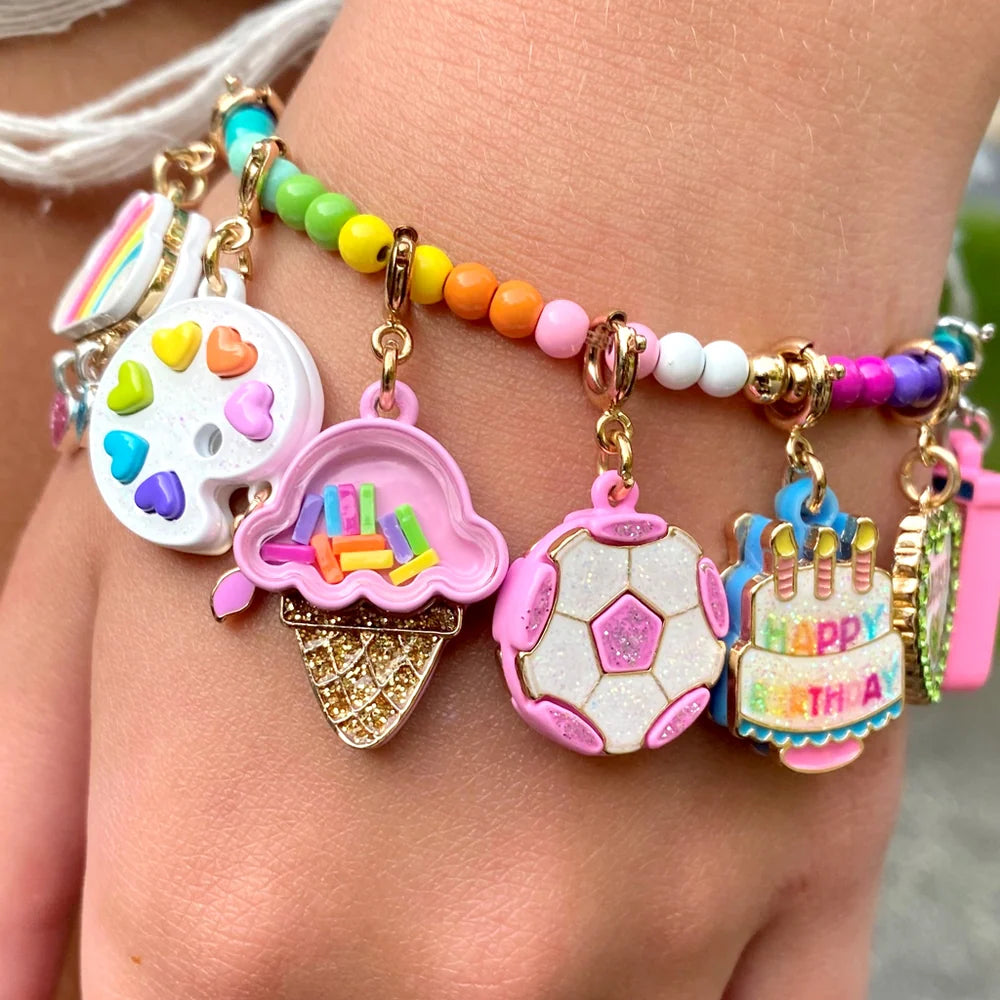 CHARM IT! Rainbow Stretch Bead Bracelet