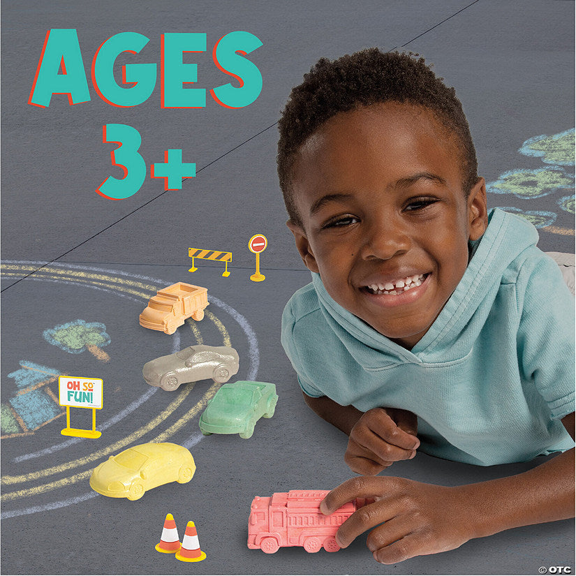 Oh So Fun! Cars and Trucks Sidewalk Chalk Set
