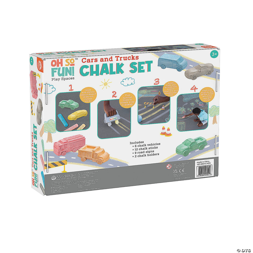 Oh So Fun! Cars and Trucks Sidewalk Chalk Set