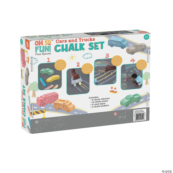 Oh So Fun! Cars and Trucks Sidewalk Chalk Set