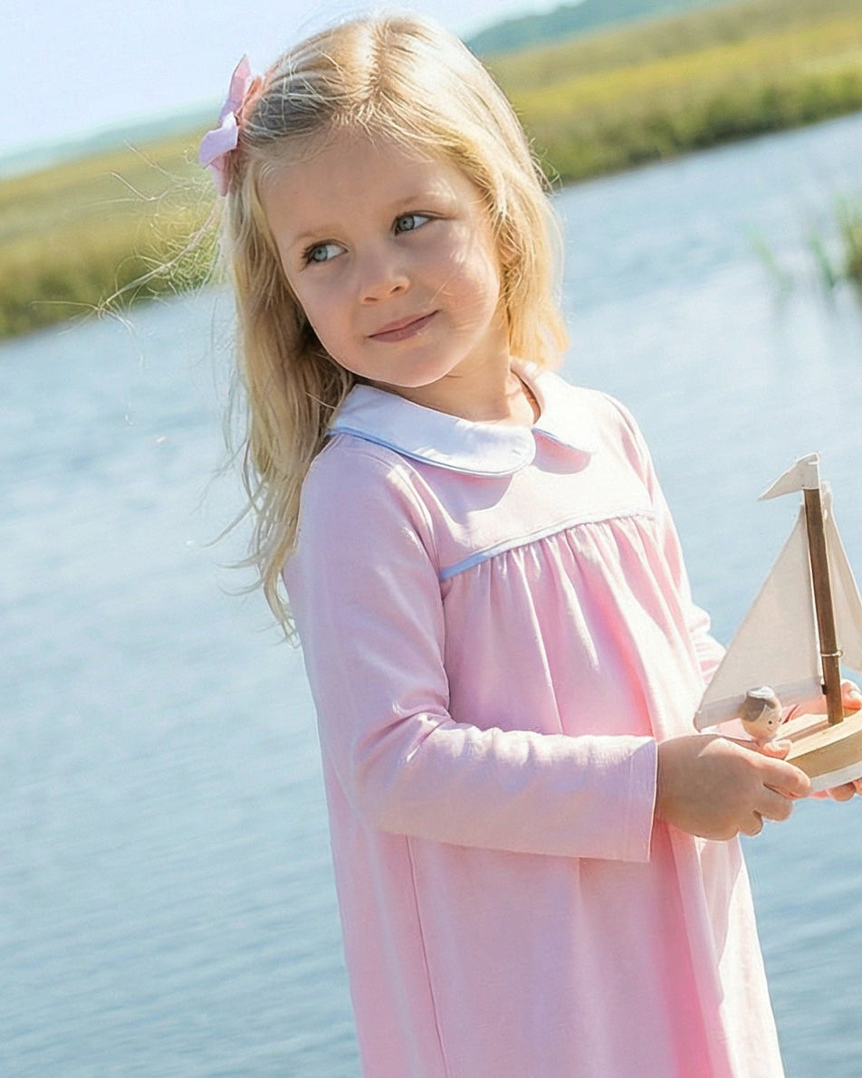 Portside Pima Play Dress-Peony