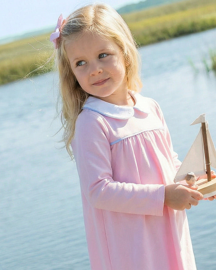 Portside Pima Play Dress-Peony