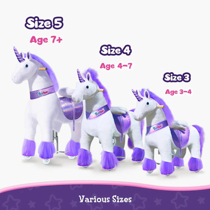 Model U Ride-On Unicorn Age 3-4 Purple