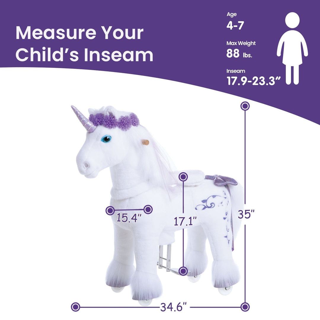 Model X Purple Ride on Unicorn for Age 4-7