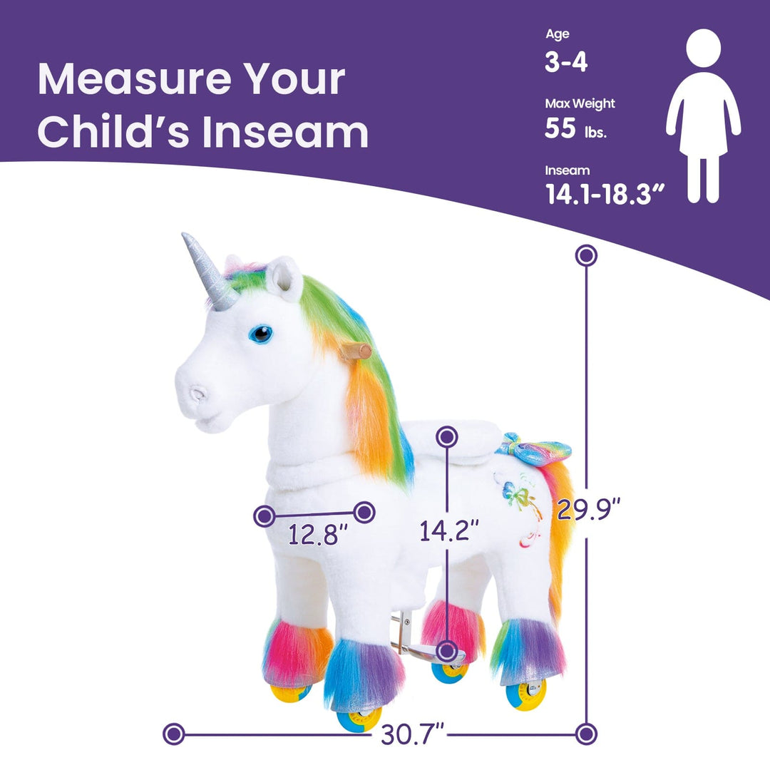 Model X Unicorn Ride On Toy for Age 3-4 Rainbow