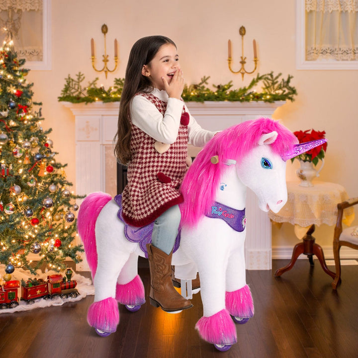 Model Y® Pink/Purple Unicorn Rideable Toy for Age 4-7