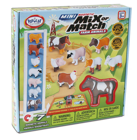 Mini Magnetic Mix or Match Animals - Farm Animals