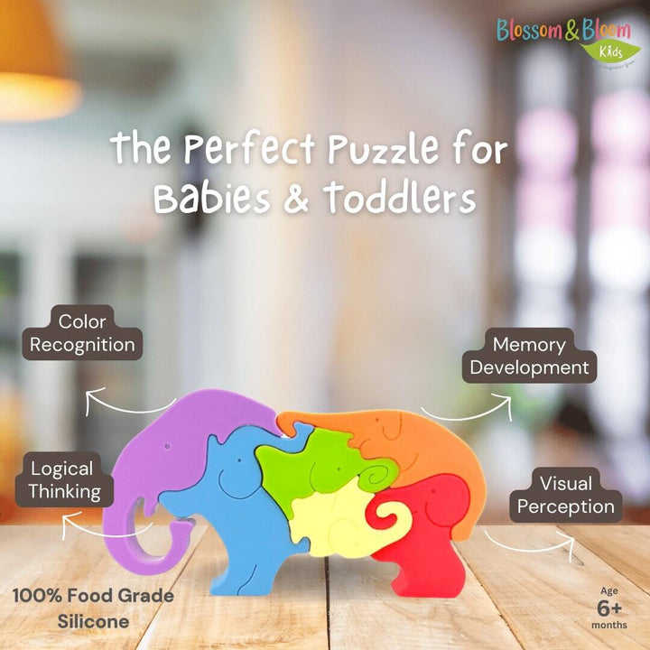 Silicone Stacking Elephant Puzzle