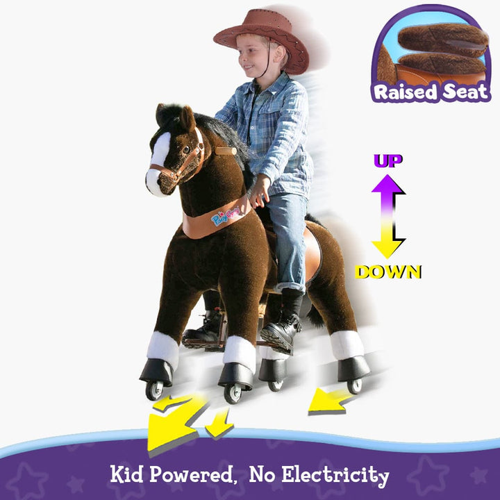 PonyCycle Large Ride On Horse - Chocolate