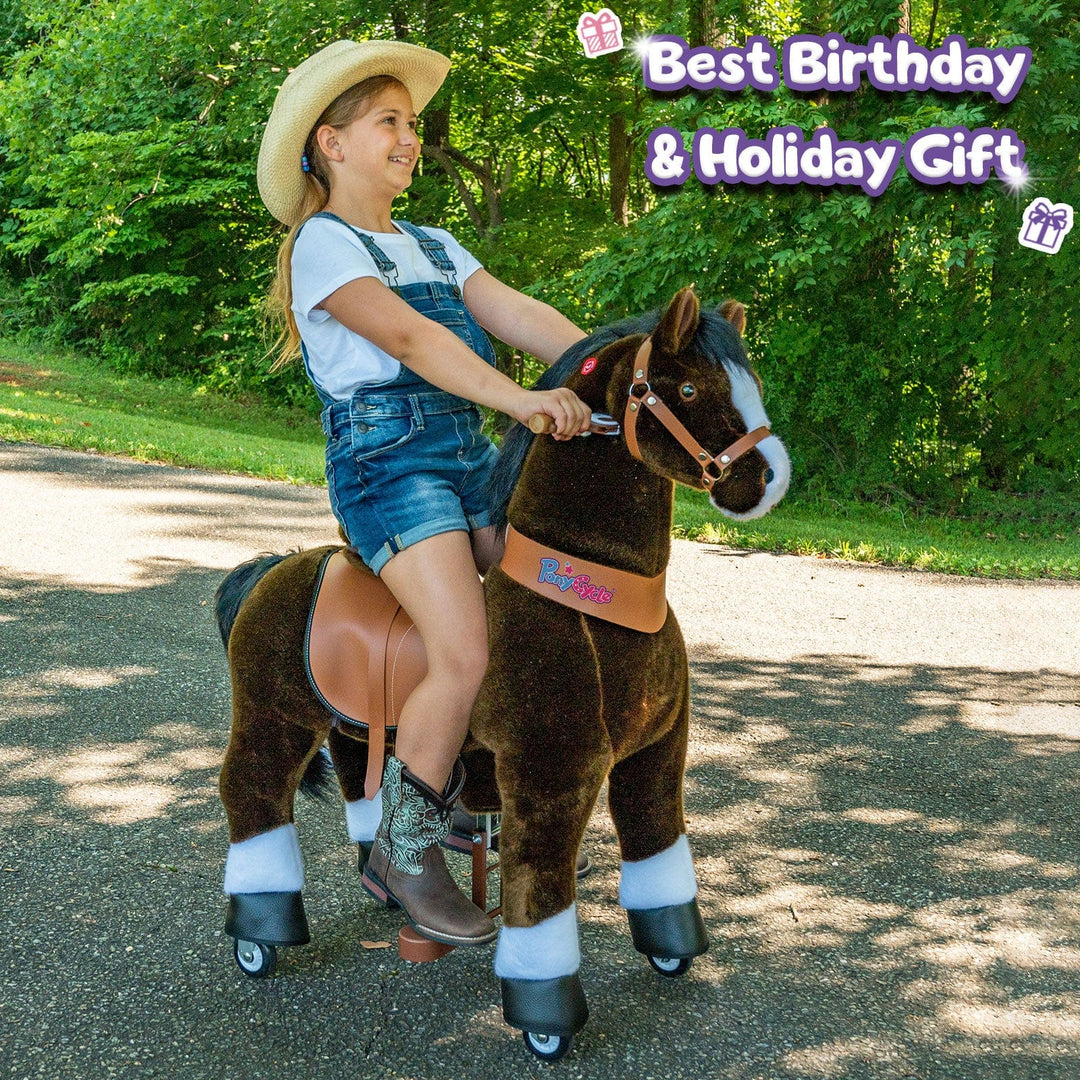 PonyCycle Large Ride On Horse - Chocolate