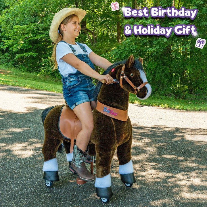 PonyCycle Large Ride On Horse - Chocolate