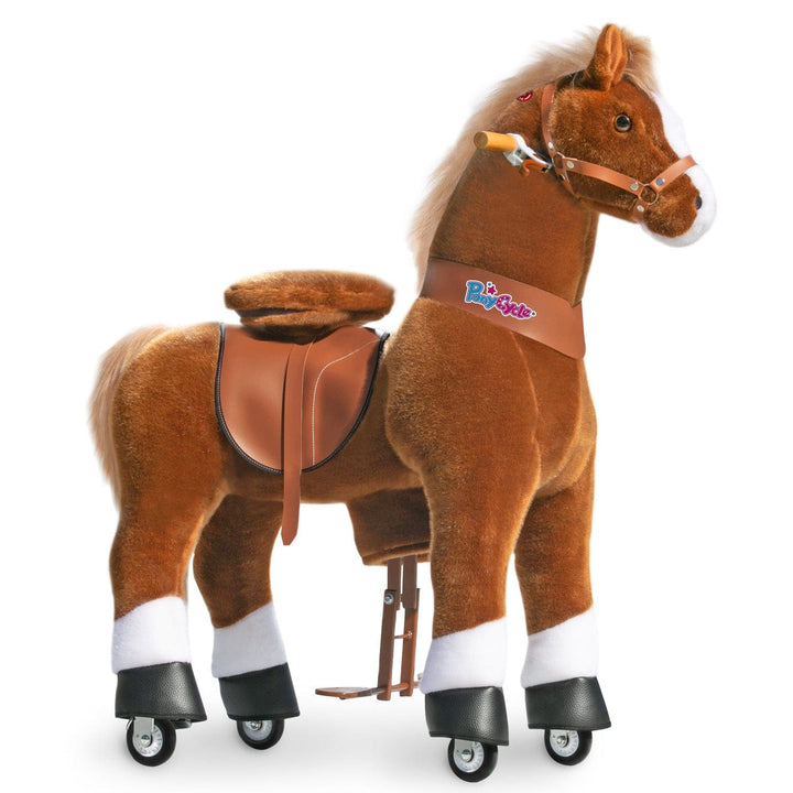 PonyCycle Large Ride On Horse Toy - Brown