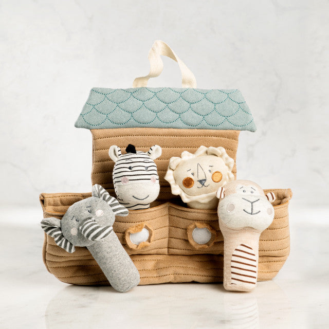 Noah's Ark with Squeakers Plush Toy Set