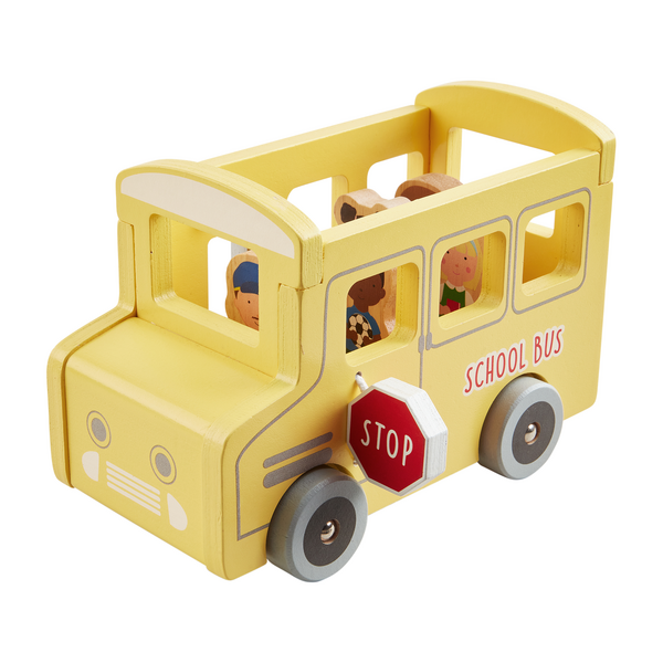 Wood School Bus Set