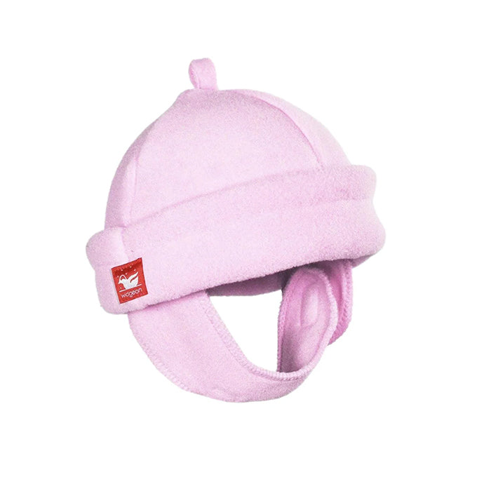 Warmplus Fleece Beanie with Chin Strap-Light Pink