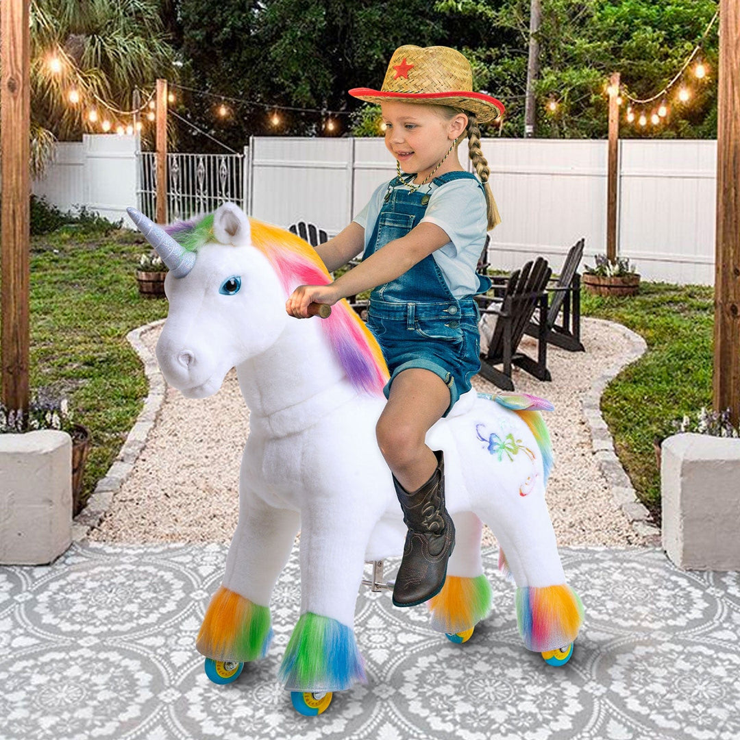 Model X Unicorn Ride On Toy for Age 3-4 Rainbow