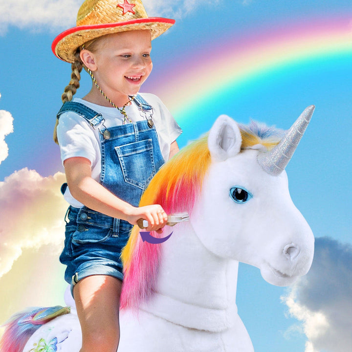 Model X Unicorn Ride On Toy for Age 3-4 Rainbow