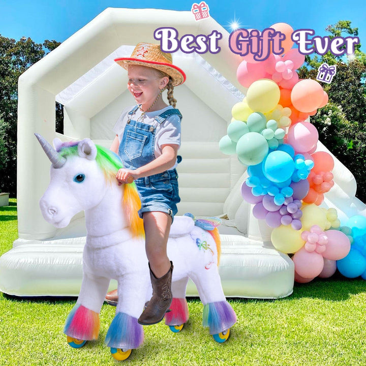 Model X Unicorn Ride On Toy for Age 3-4 Rainbow