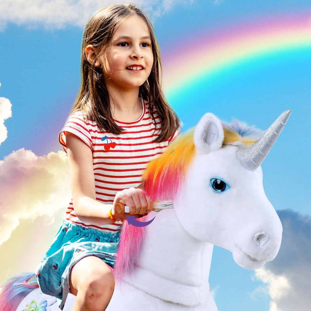 Model X Ride on Rainbow Unicorn for Age 4-7