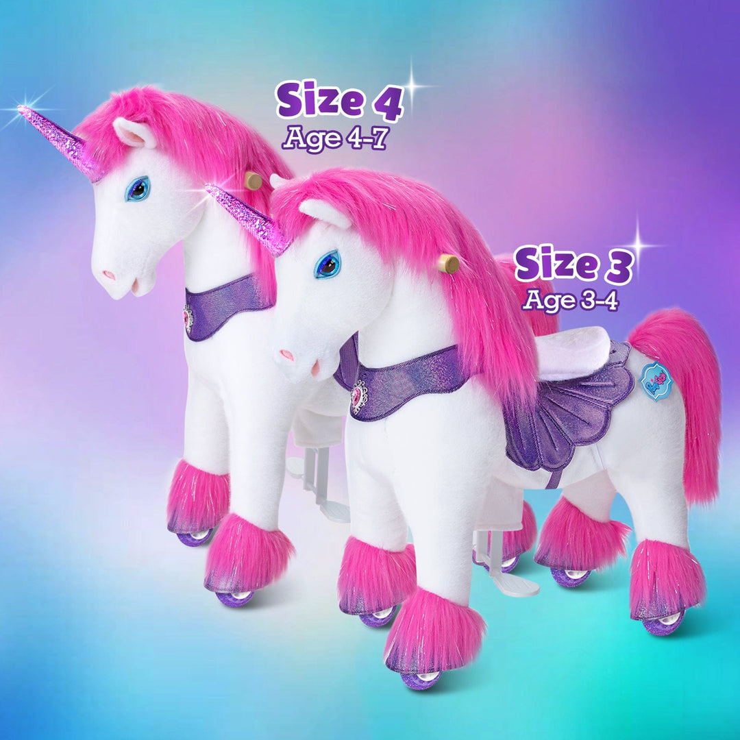 Model Y® Pink/Purple Unicorn Rideable Toy for Age 4-7