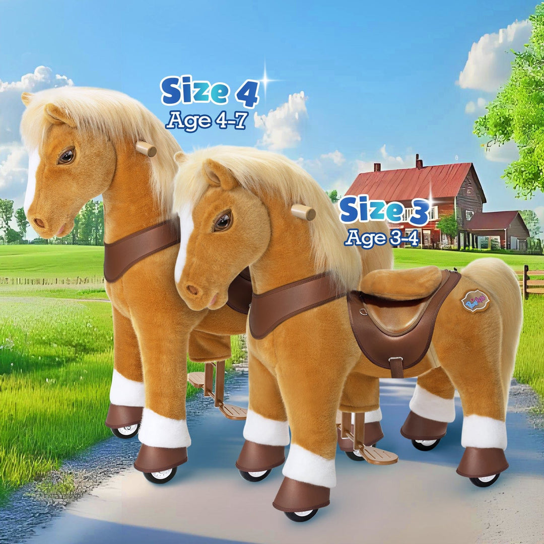 Model Y® Light Brown Horse Rideable Toy for Age 4-7