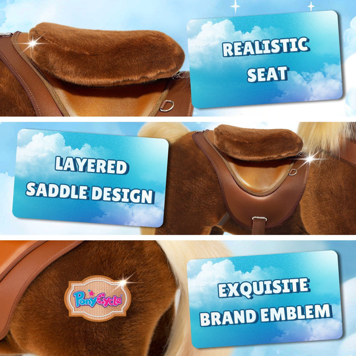 Model Y® Brown Horse Rideable Toy for Age 4-7