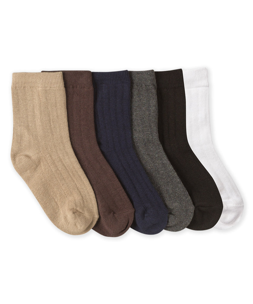 Ribbed Crew Sock-Nautical Navy