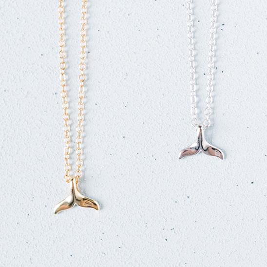 Whale Tail Necklace-Gold