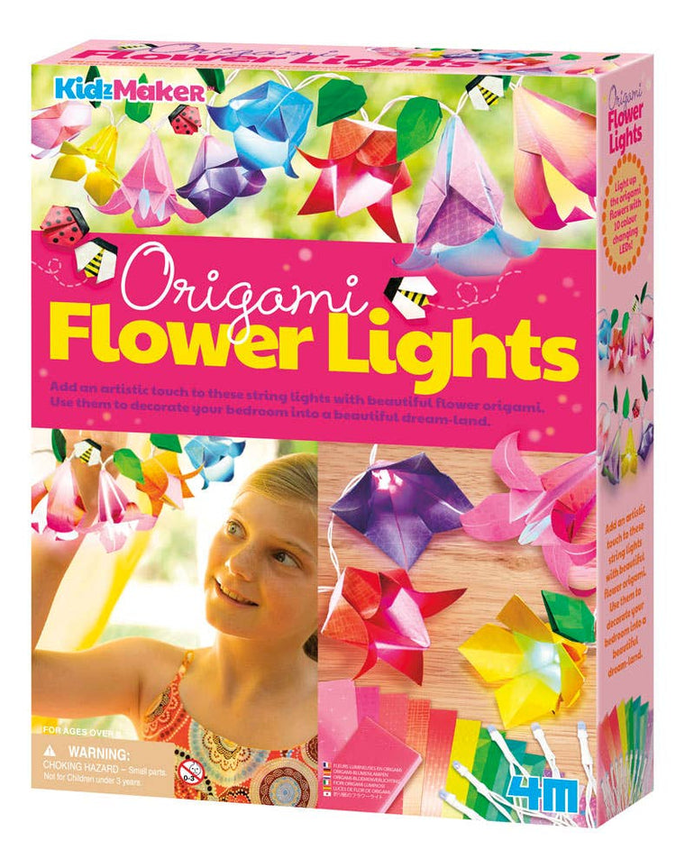 4M Kidzmaker Origami Flower Lights Kit-DIY Kids Room Decor