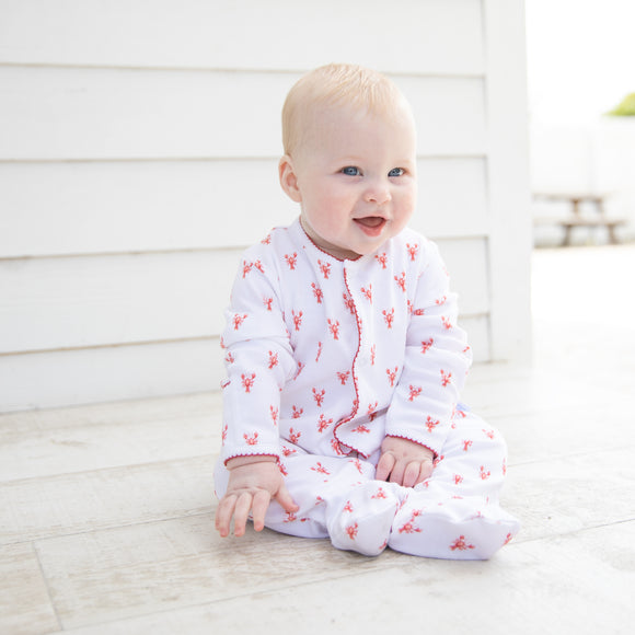 New England Lobster Pima Footed Romper