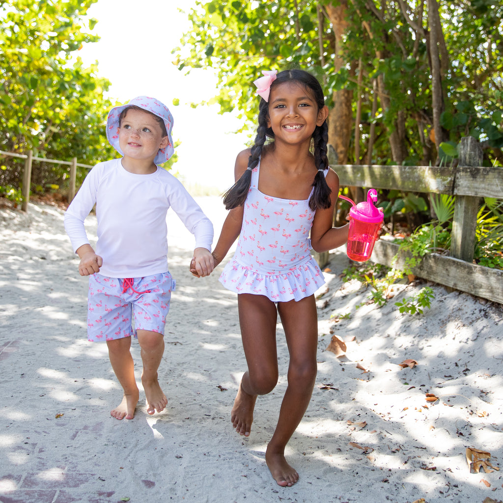 Beach sales flamingo swimwear