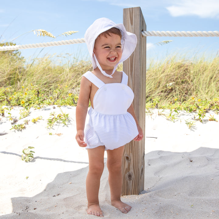 Seabury Sunsuit-White/Chatham Bars Blue Stripe