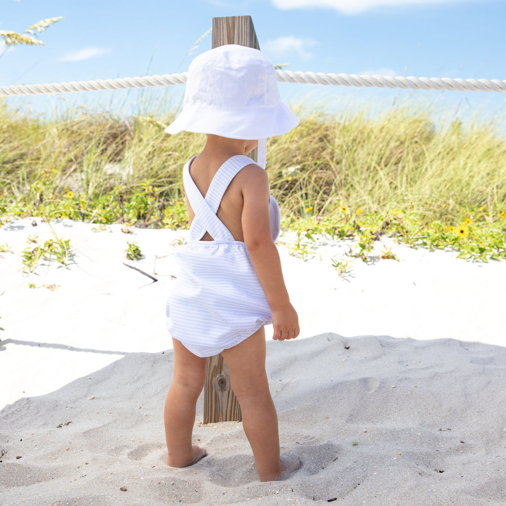 Seabury Sunsuit-White/Chatham Bars Blue Stripe