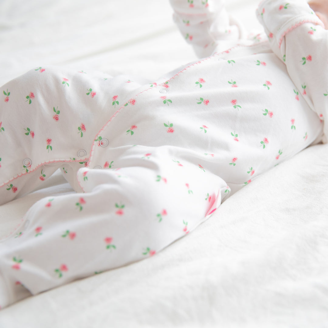 Beach Rose Pima Footed Romper