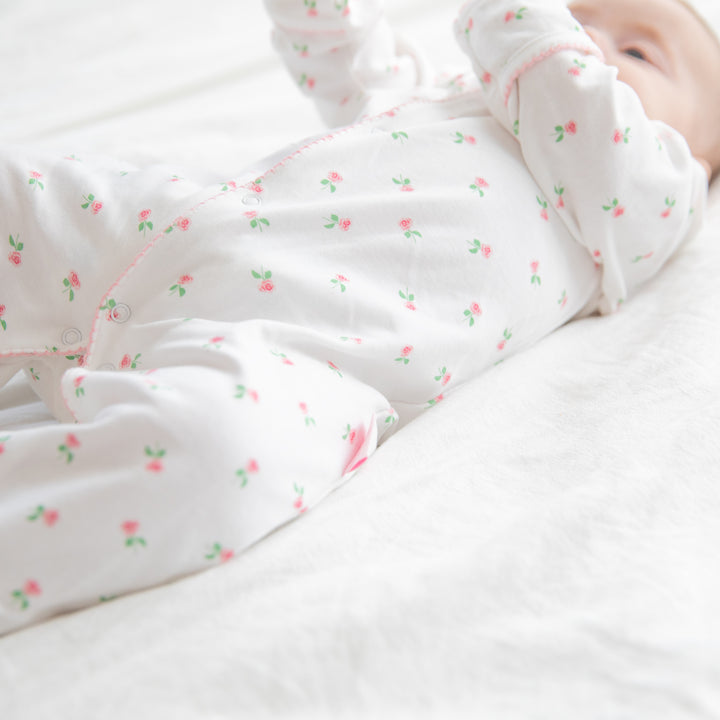 Beach Rose Pima Footed Romper